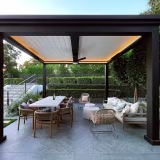 Outdoor wind-resistant pergolas cover
