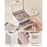 Organizadores de joyas con tapa de cristal cover