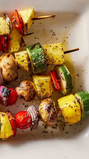 Brochetas de verduras a la parrilla cover