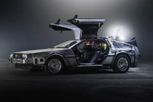 Someone traveled to the future in a DeLorean cover