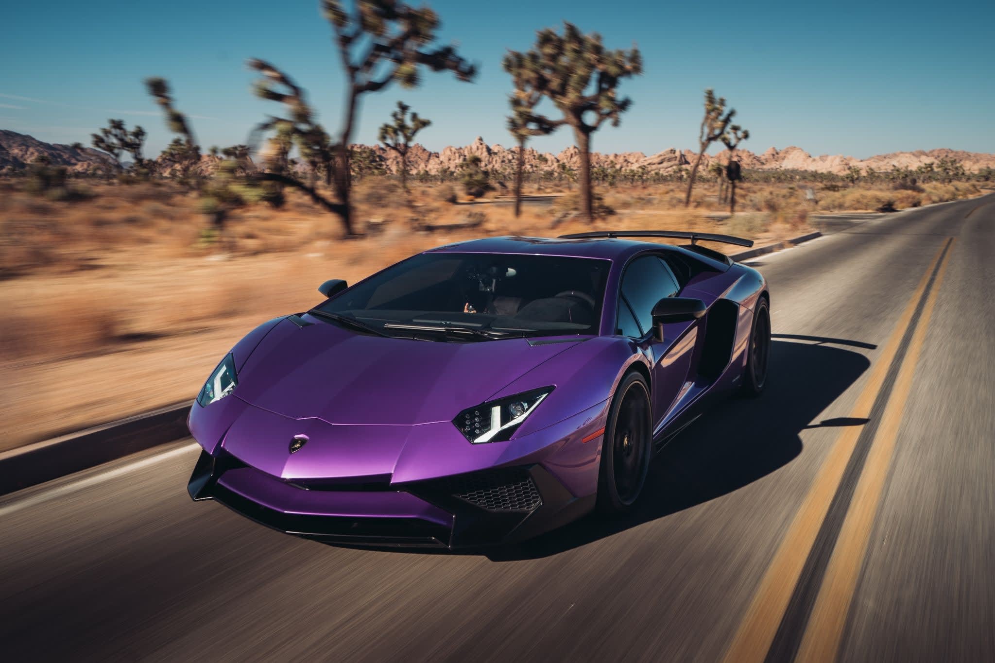 Purple Lamborghini 