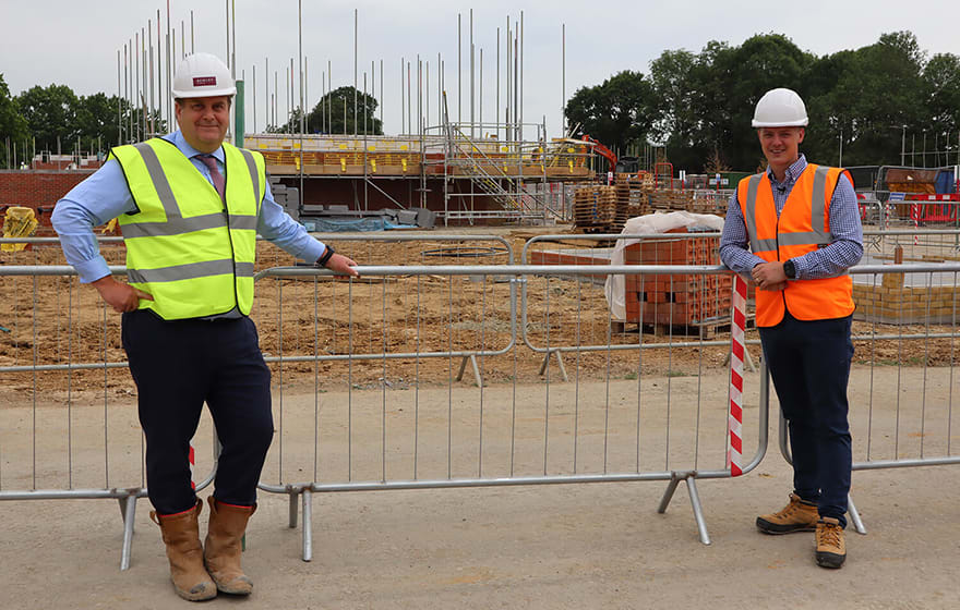 Bewley Homes’ Andrew Brooks and UK Connect’s PJ Farr Bewley Homes’ Andrew Brooks and UK Connect’s PJ Farr