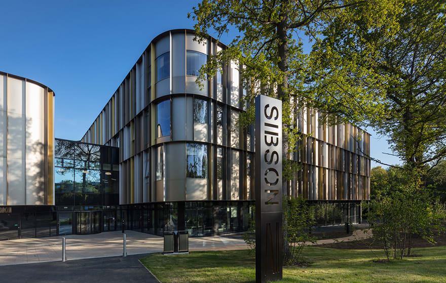 A striking ‘W’ shaped building nestled in ancient woodland, the University of Kent’s Sibson building was designed to encourage collaboration and communication (Quintin Lake) A striking ‘W’ shaped building nestled in ancient woodland, the University of Kent’s Sibson building was designed to encourage collaboration and communication (Quintin Lake)