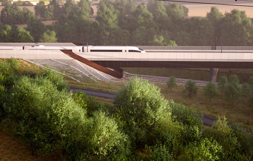 Image: artist's impression of the Small Dean Viaduct (courtesy of HS2 Ltd) Image: artist's impression of the Small Dean Viaduct (courtesy of HS2 Ltd)
