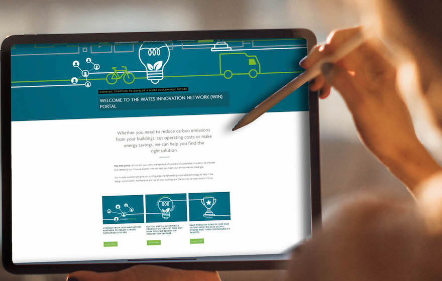 Image: Wates' innovation network portal Image: Wates' innovation network portal