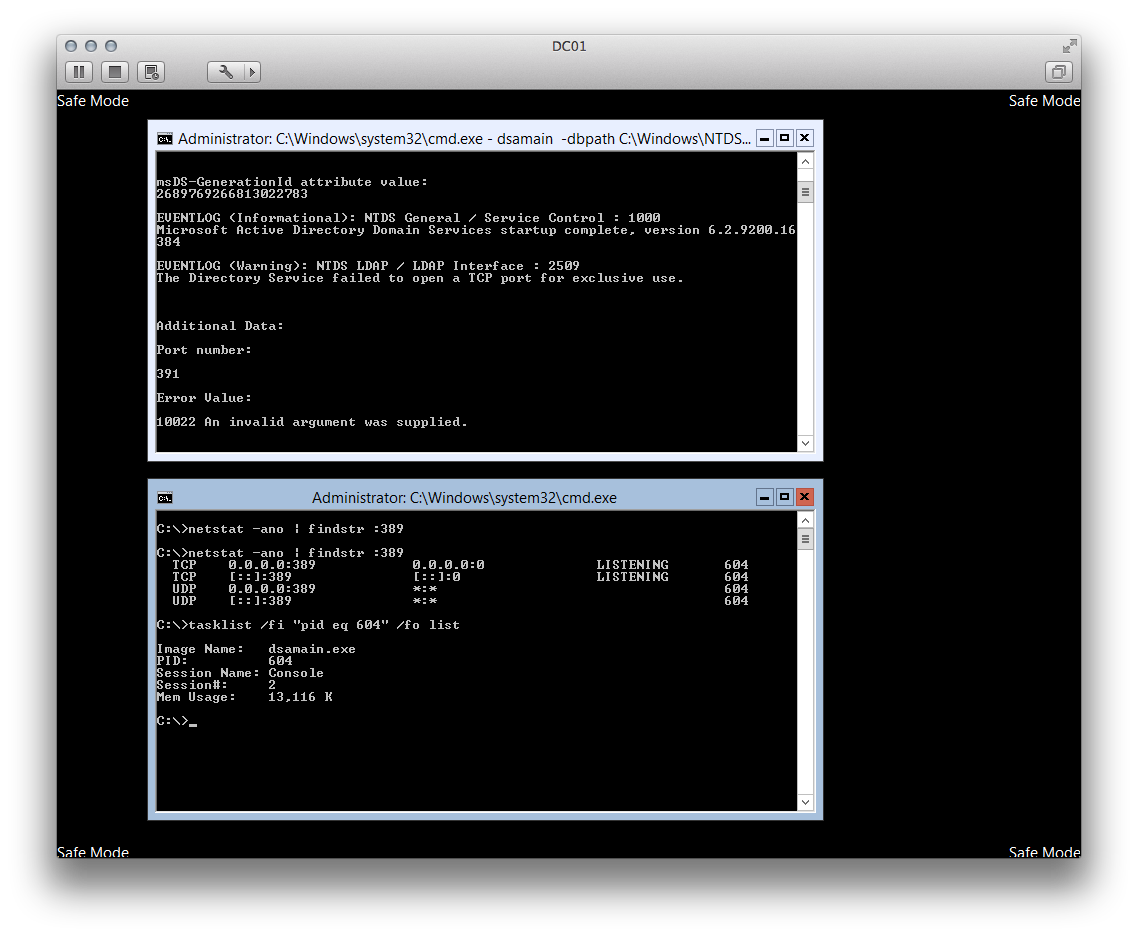 active directory run command