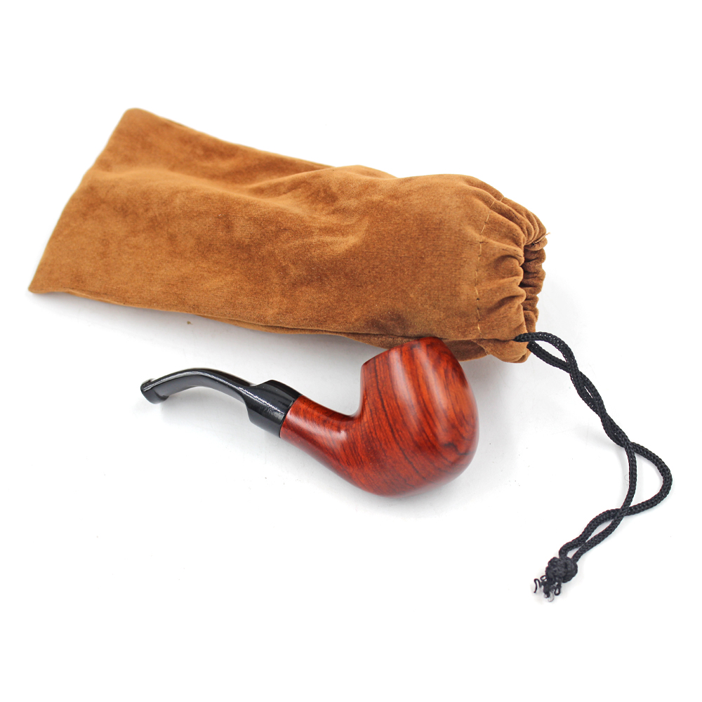 Velvet Cloth Pouch for Tobacco Pipe Brown