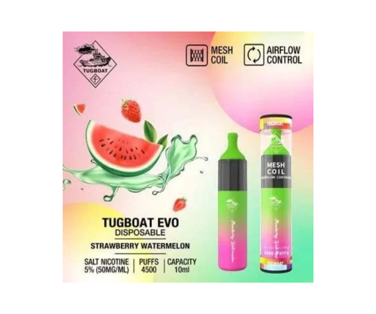 Tugboat Strawberry Watermelon (4,500 Puffs)