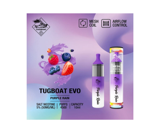 Tugboat Purple Rain (4,500 Puffs)