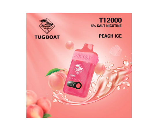 Tugboat Peach Ice (12,000 Puffs)