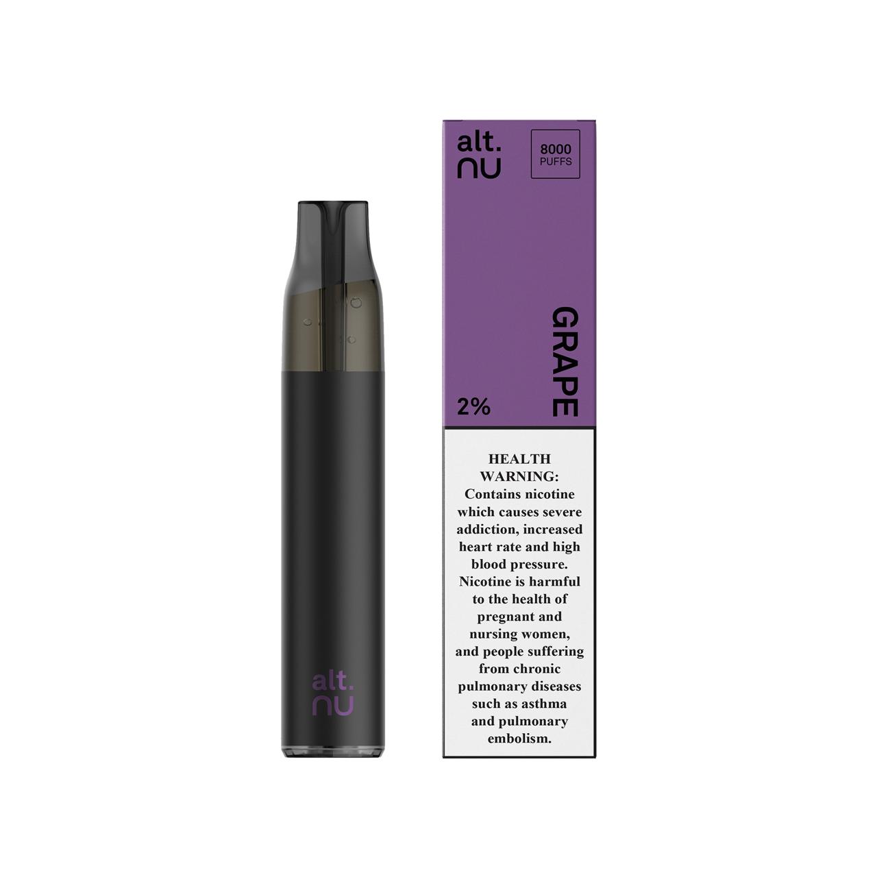 Alt NU 8000 Puffs 20mg Disposable Vape GRAPE