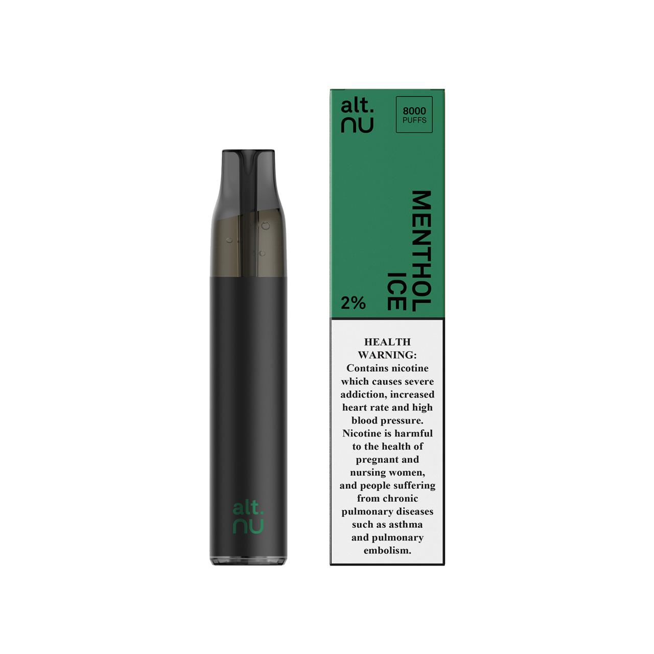 Alt NU 8000 Puffs 20mg Disposable Vape MENTHOL ICE