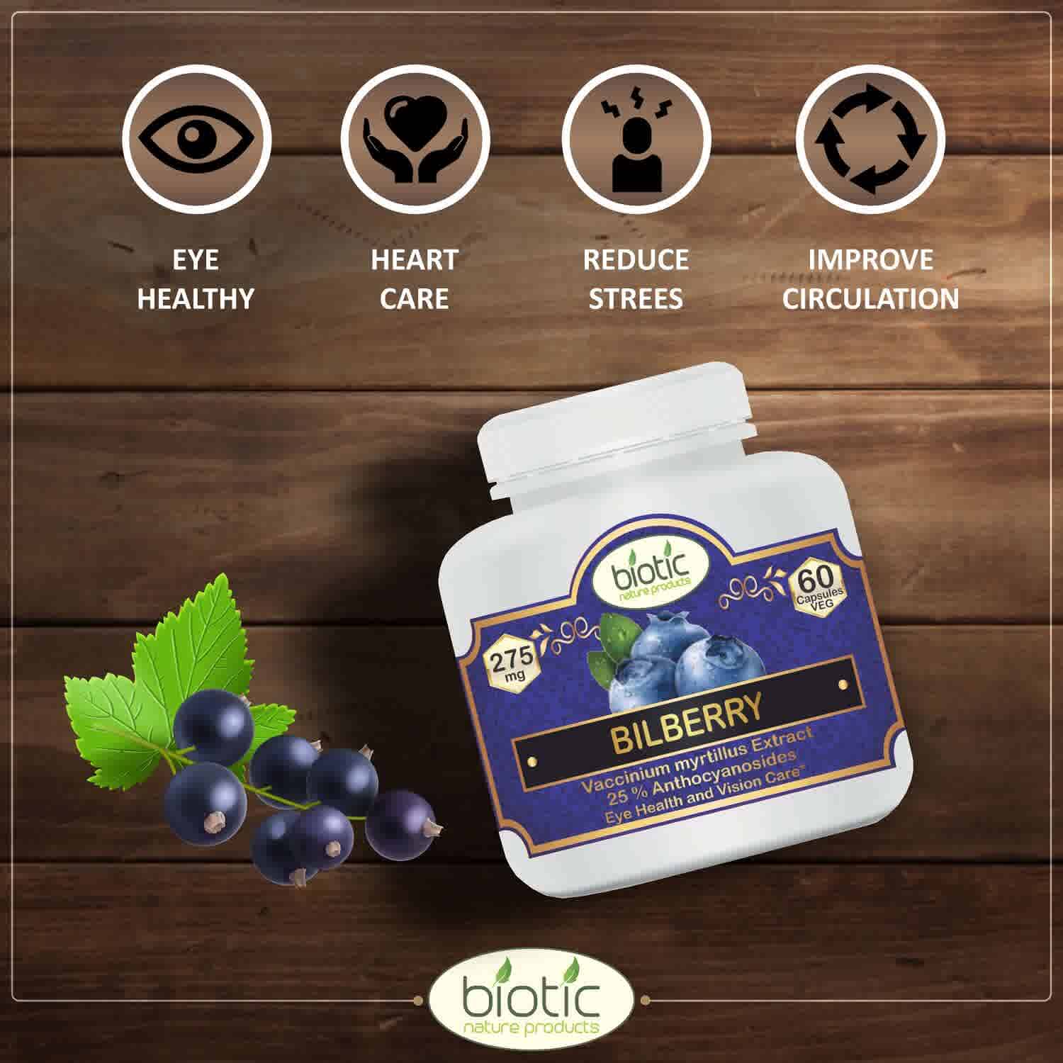 Bilberry Capsules (Vaccinium myrtillus Extract) बिलबेरी कैप्सूल 275mg