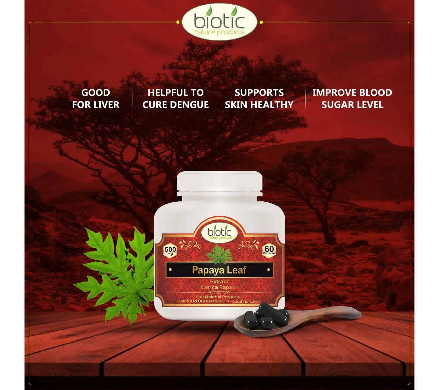 Buy Biotic Papaya Extract Capsules Online Dengue Malaria Immunity