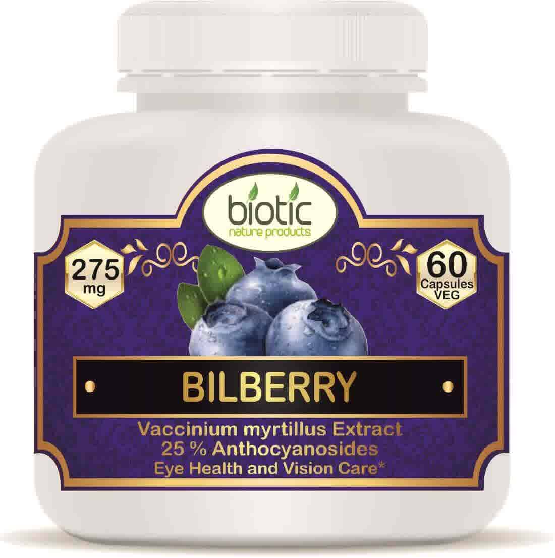 Bilberry Capsules (Vaccinium myrtillus Extract) बिलबेरी कैप्सूल 275mg