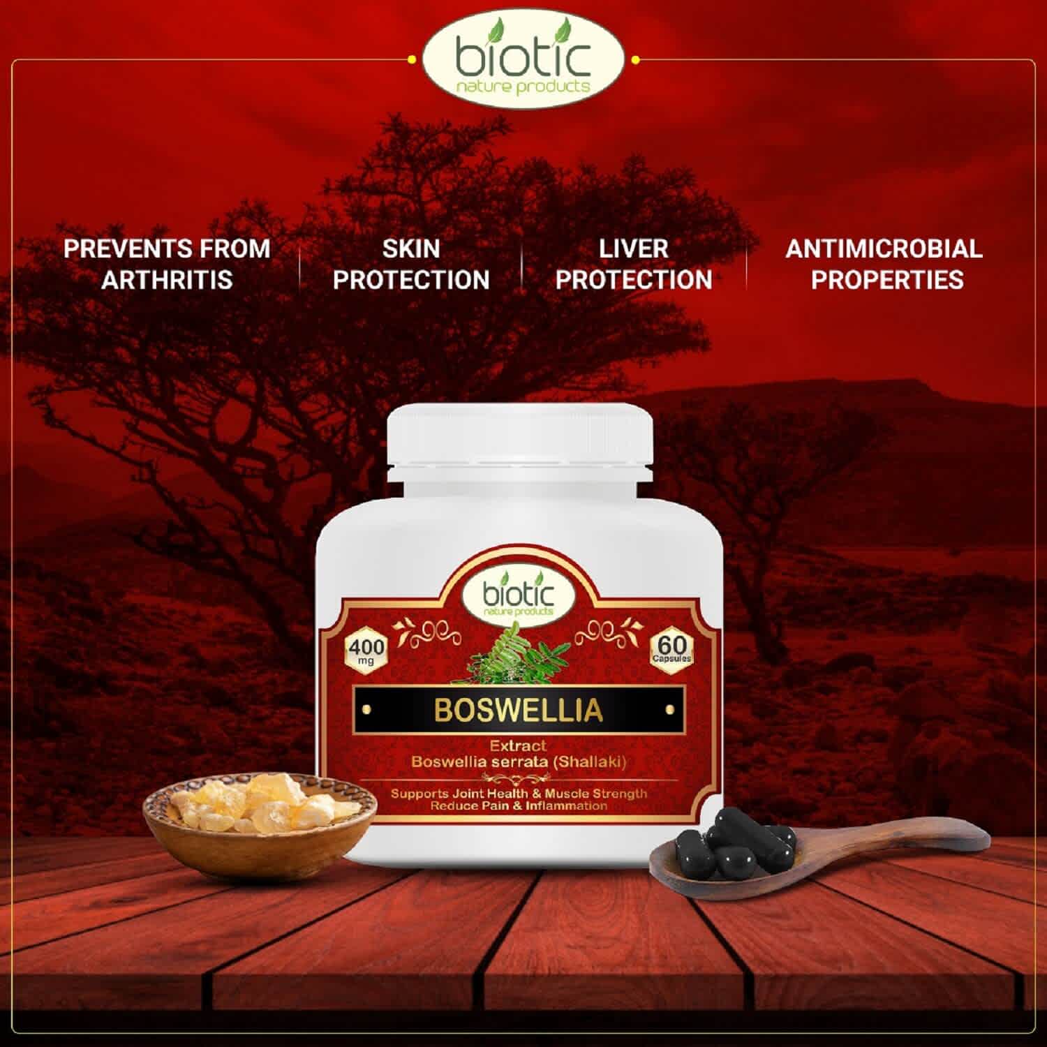 Cissus quadrangularis, Boswellia Serrata and Moringa Oleifera Leaf