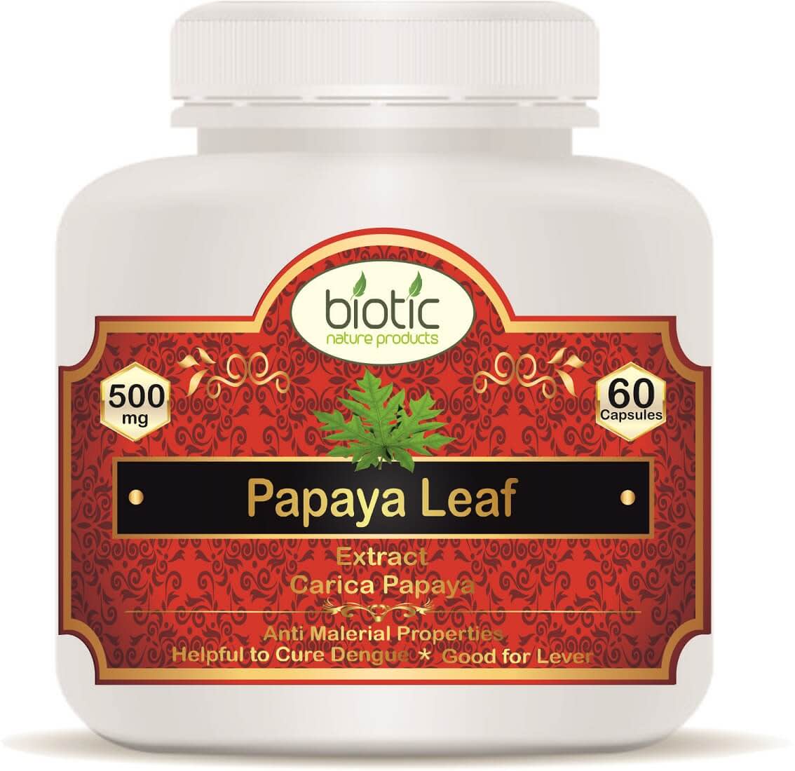 Buy Biotic Papaya Extract Capsules Online Dengue Malaria Immunity
