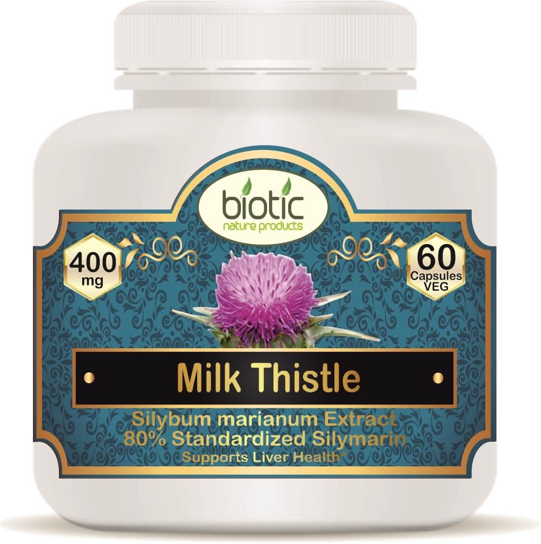 Milk Thistle Extract Capsules Biotic Nature Products