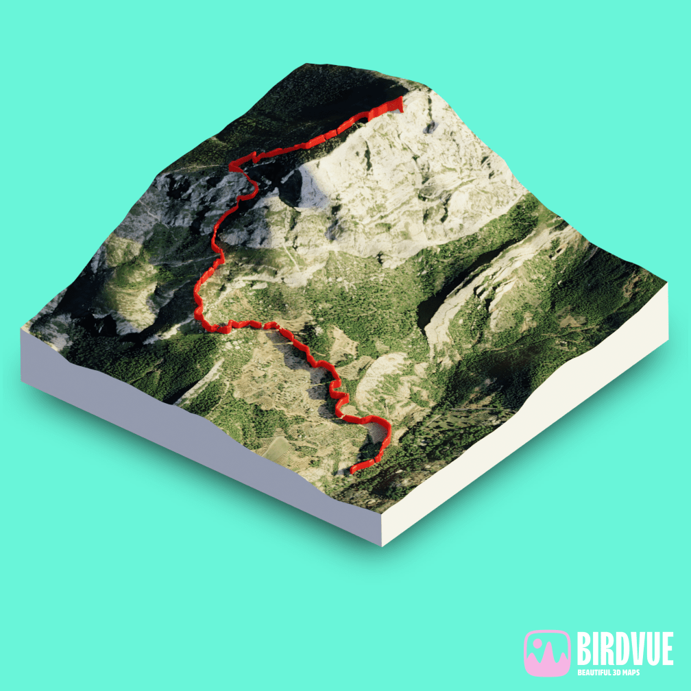 3d map of Pas des Moines