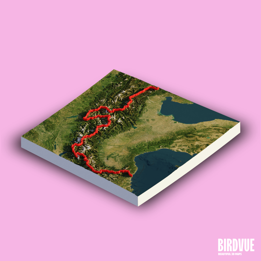 3d map of Alpes, sur les pas des pionnières