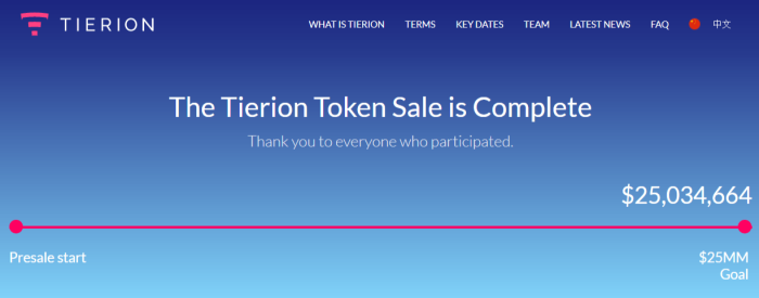 Tierion успешно собрал $25 млн