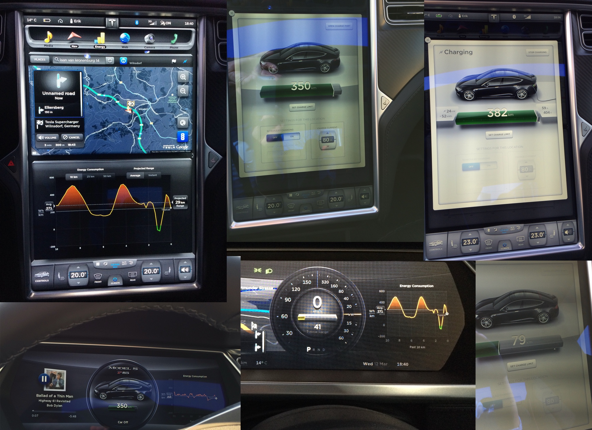 Tesla user interface 2014