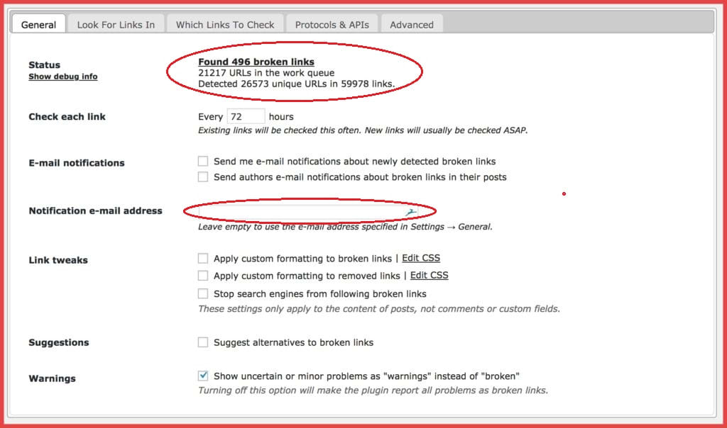 افزونه لینک های شکسته سئو