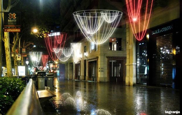 Christmas lighting Passeig de Gracia Christmas lighting Passeig de Gracia