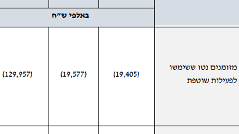 תזרים שלילי מתמשך מפ' שוטפת. קרדיט: מאיה