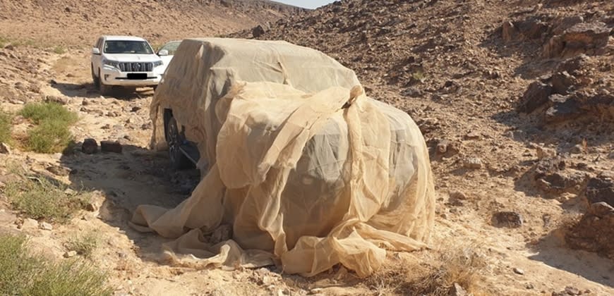 רכב גנוב מוסתר בשטח. קרדיט איתוראן רכב גנוב מוסתר בשטח. קרדיט איתוראן