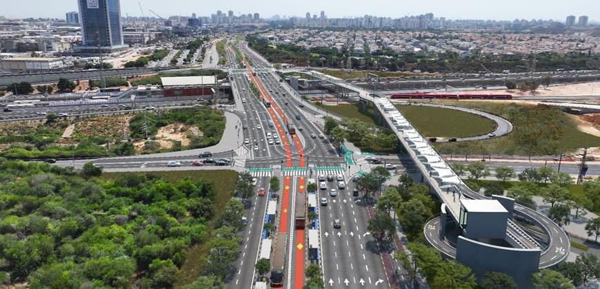הדמיה של קו ה-BRT החום הדמיה: משרד התחבורה הדמיה של קו ה-BRT החום הדמיה: משרד התחבורה