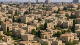 קרקעות הכנסייה בירושלים. קרדיט: (בינה מלאכותית)