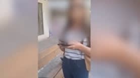מעצר החשודה בחיפה, צילום מסך מתוך תיעוד המעצר - דוברות המשטרה