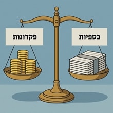 פיקדונות בנקאיים מול קרנות כספיות, עוצב ע״י מנדי הניג