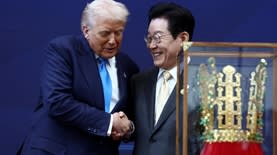 טראמפ בדרום קוריאה. קרדיט: רשתות חברתיות טראמפ בדרום קוריאה. קרדיט: רשתות חברתיות