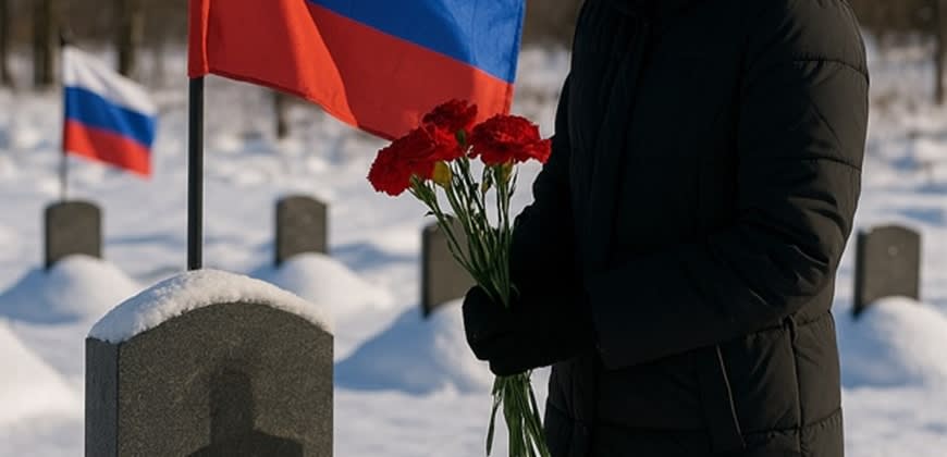 אלמנה אבלה על מות בעלה שנפל במלחמת רוסיה אוקראינה קרדיט: chat gpt