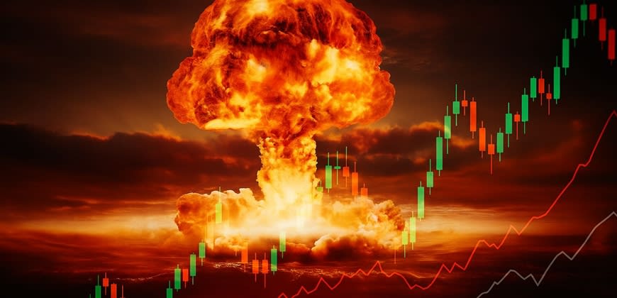 פיצוץ גרעיני ומניות, נוצר באמצעות AI