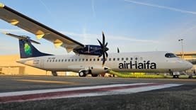 המטוס החדש של אייר חיפה בטולוז. קרדיט: אייר חיפה