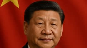 נשיא סין, על רקע הדגל, קרדיט: chat GPT