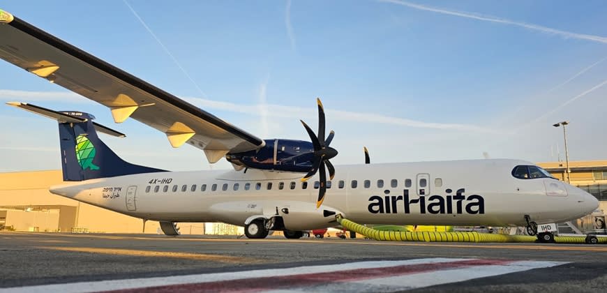 המטוס החדש של אייר חיפה בטולוז. קרדיט: אייר חיפה