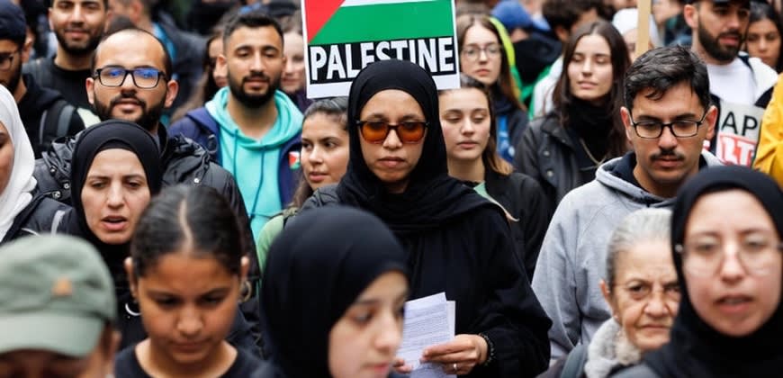 הפגנה פלסטינית בלונדון, קרדיט: גרוק