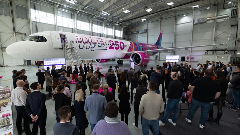 טקס חשיפת המטוס ה-250 של wizz air, קרדיט: wizz air