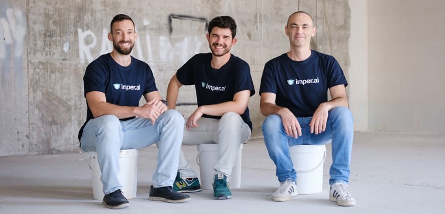 משמאל ימין: רום דודקביץ CTO, נעם אוודיש CEO, אנטולי בליגובסקי CPO, קרדיט: עומר פרידמן