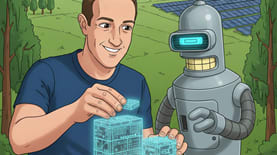 אילוסטרציה של הקמת מרכז נתונים של מטא