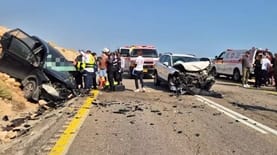 תאונת דרכים בכביש 90. צילום מד"א