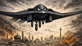 מפציץ B-2 Spirit. איור: דפדפן אטלס של  Open AI