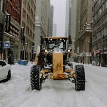 מפלס שלג בסופת "פרן" בארה"ב. קרדיט: רשתות חברתיות