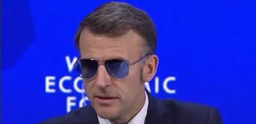 מקרון ומשקפיי הטייסים (רשת X)