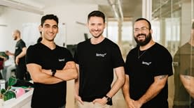 מייסדי Lema Ai מימין: תומר רויזמן, אדי דובז'יק, עומר יהודאי, צילום: נתנאל טוביאס