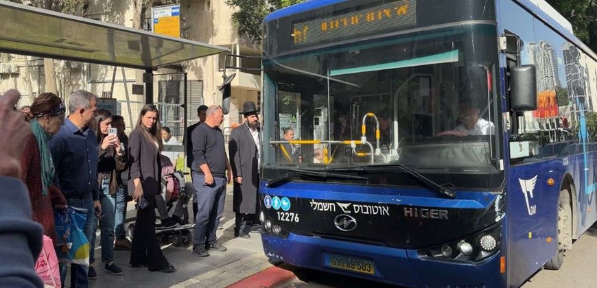 השקת פיילוט קו אוטובוס 67 ברמת גן קרדיט: יחצ